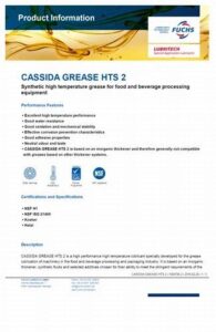 high temperature food grade grease cassida hts 2