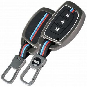 Metal Silicon Key Cover Compatible With I20, Creta, Venue, Alcazar, Verna, Xcent, Aura Smart Key 1 metal silicon key cover compatible with i20 creta venue alcazar verna xcent aura smart key