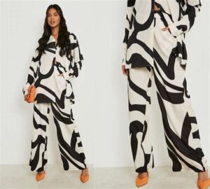 Fashion Trend Two Piece Shirt And Pant Women Co Ord Set 1 fashion trend two piece shirt and pant women co ord set