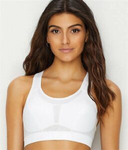 Ladies White Sports Bra 1 ladies white sports bra