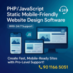 php javascript static mobile friendly website design software with 24 7 support