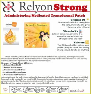 relyon strong patch vitamin d3 vitamin k2 patch transdermal patch