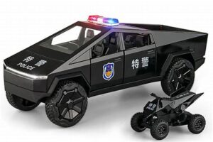 Tesla Cyber Police Truck Exclusive Alloy Metal Pull Back Die-cast Car 1:24 Scale Model 1 tesla cyber police truck exclusive alloy metal pull back die cast car 124 scale model