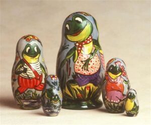 Wooden Russian Frog Doll 1 wooden russian frog doll